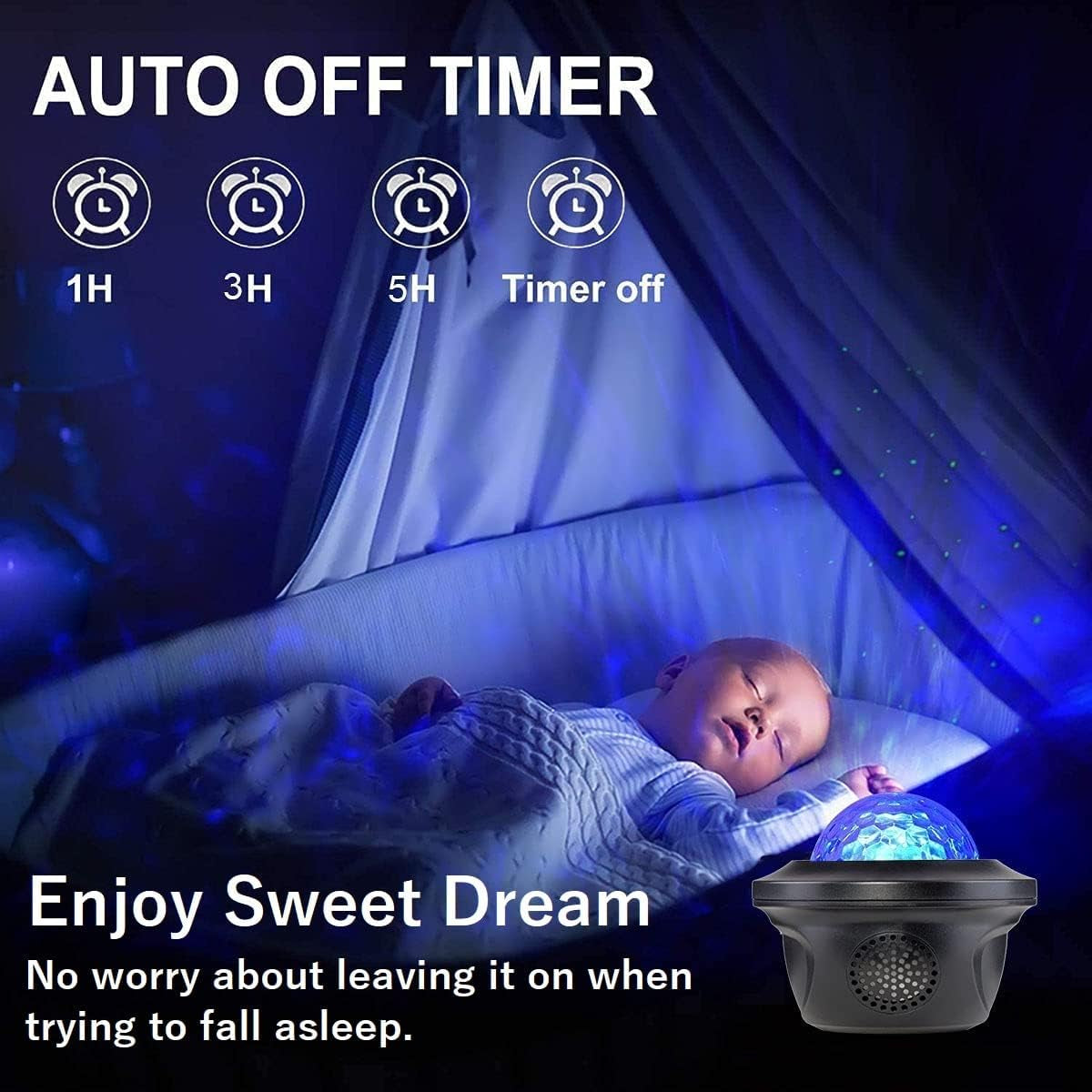 Galaxy Projector, Star Projector Bluetooth Speaker Timer for Bedroom