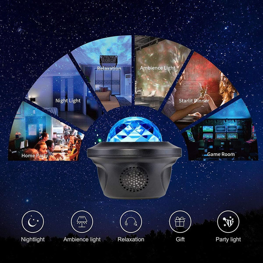 Galaxy Projector, Star Projector Bluetooth Speaker Timer for Bedroom