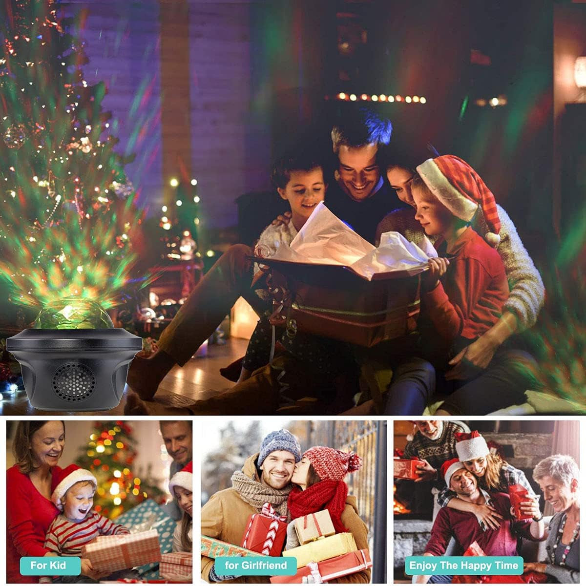 Galaxy Projector, Star Projector Bluetooth Speaker Timer for Bedroom