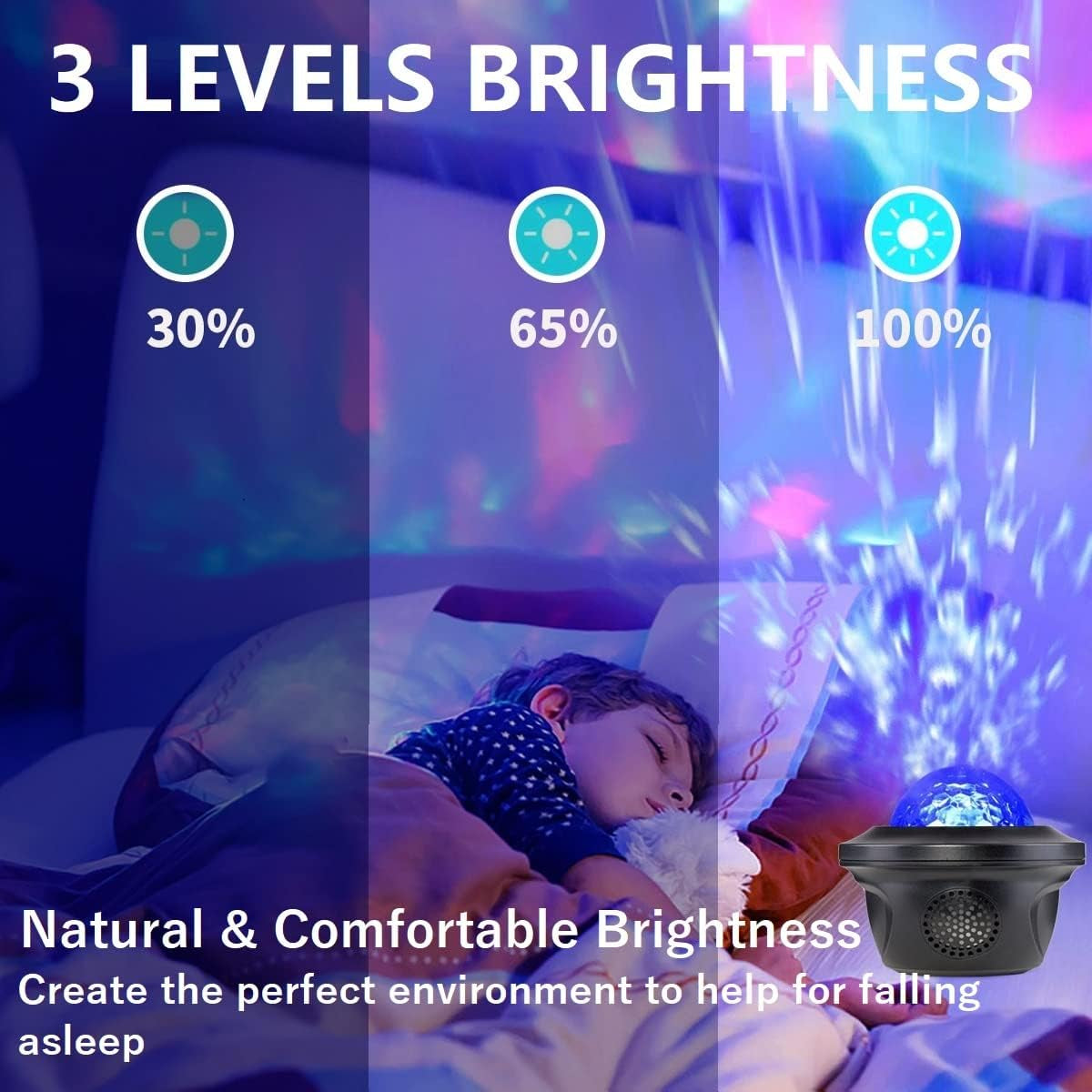 Galaxy Projector, Star Projector Bluetooth Speaker Timer for Bedroom